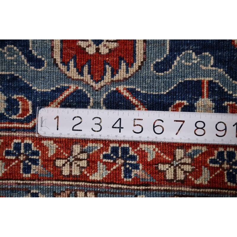 Kazak Oriental Large Area Rug Hand-Knotted Wool Carpet - 9'11" x 13'8"