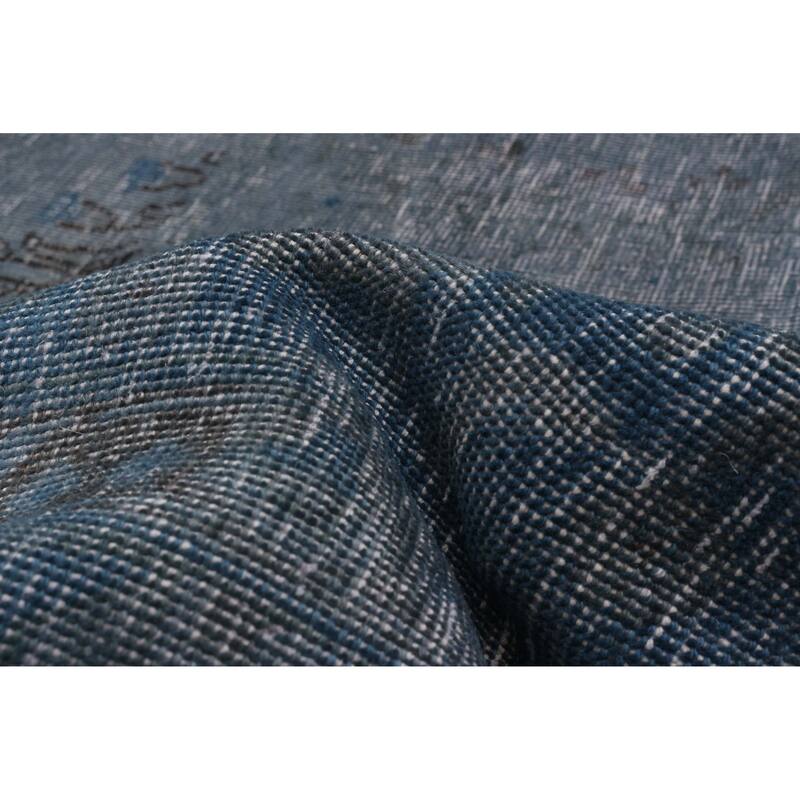 ECARPETGALLERY Hand-knotted Color Transition Denim Blue Wool Rug - 9'4 x 12'6