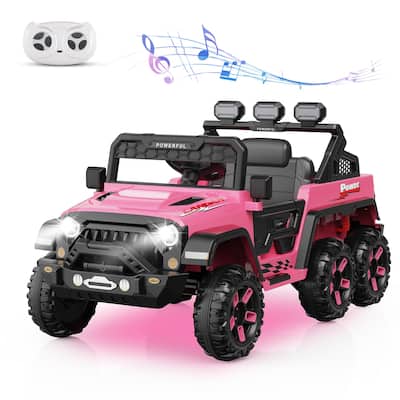 24V Power Wheels for Kids with Remote Control, Ride on Car with 6 Wheels, 4WD Switchable Electric Car