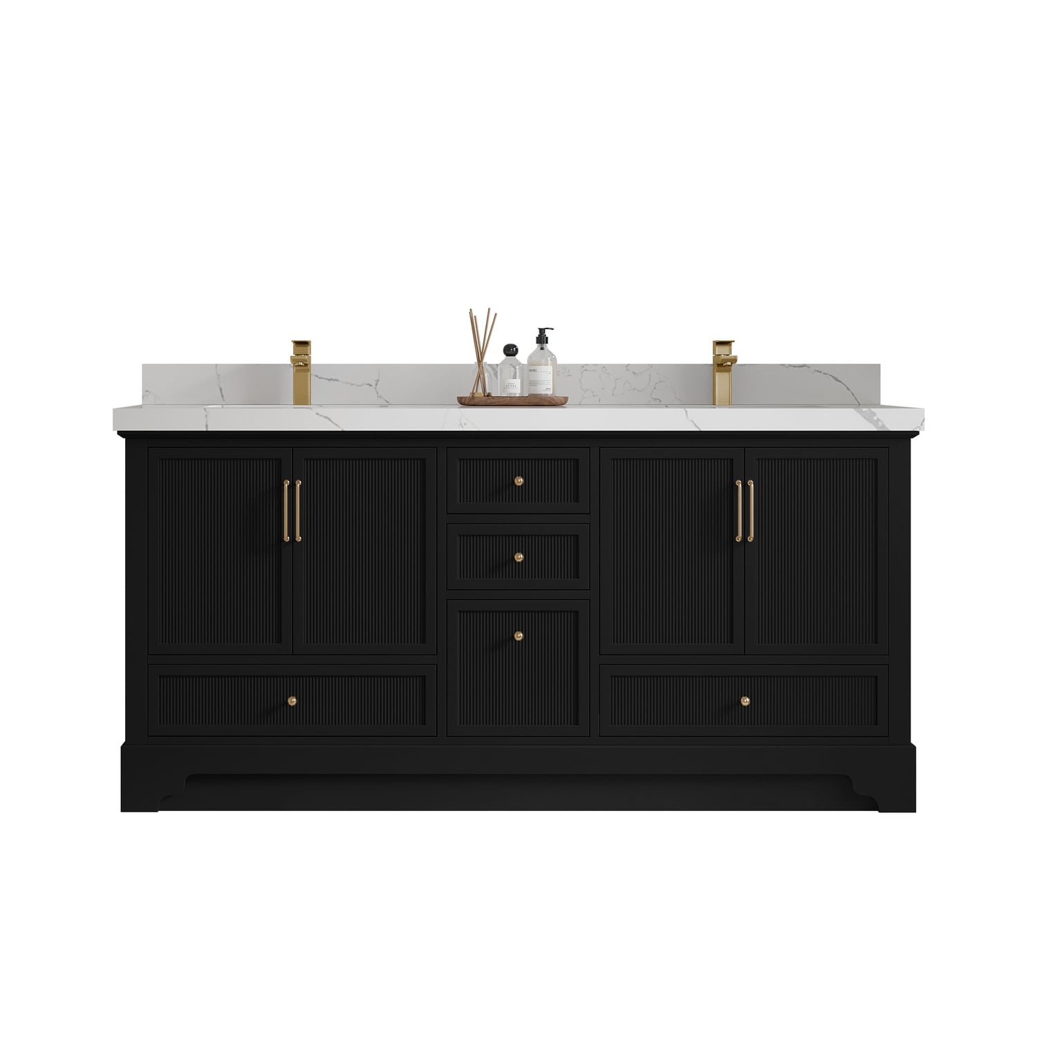 Willow Collections 72 x 22 Alys Double Bowl Sink Bathroom Vanity with Countertop