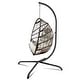 preview thumbnail 16 of 22, Stand Wicker Rattan Patio Basket Swing Egg Chair with C Type Bracket