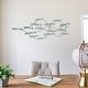 preview thumbnail 2 of 9, Adeco Decorative Distressed Blue Iron School of Fish Wall Decor