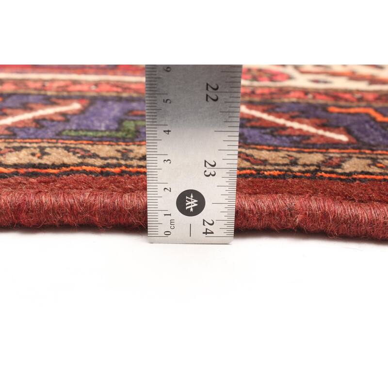 ECARPETGALLERY Hand-knotted Andelz Dark Red Wool Rug - 4'2 x 6'6