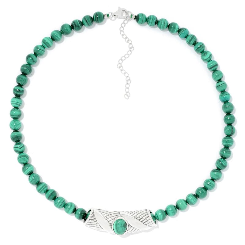 925 Sterling Silver Malachite Necklace