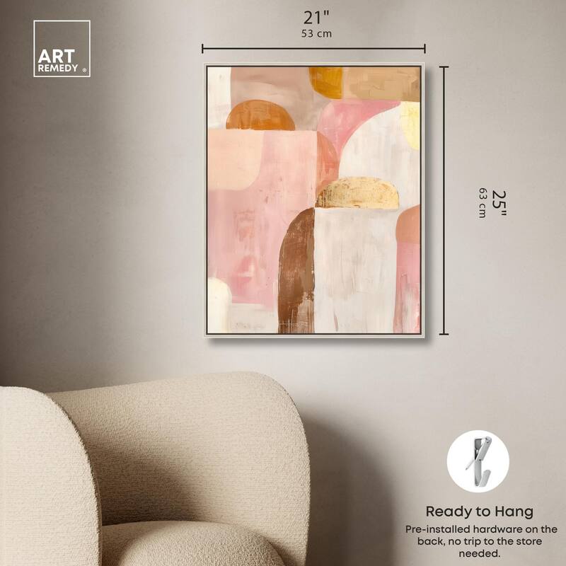 Rose Quartz and Sand II Canvas by Art Remedy