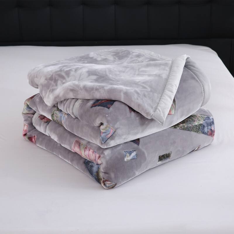 Luxury Heavy Thick Plush Blanket 2 Ply A&B Disign For Winter
