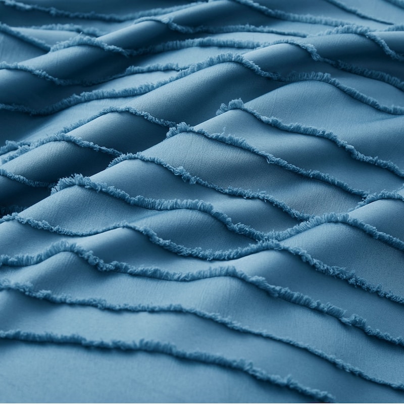 Striped Clipped Jacquard Duvet Cover Set