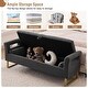 preview thumbnail 36 of 38, 66"W Teddy Storage Bench for Bedroom End of Bed with Arm and Two Pillows