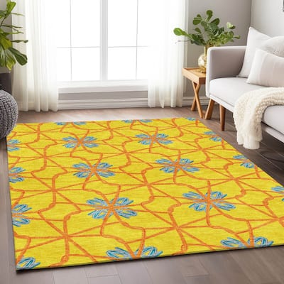 Premium Washable Super Soft Contemporary Tangle Mayfield Rug