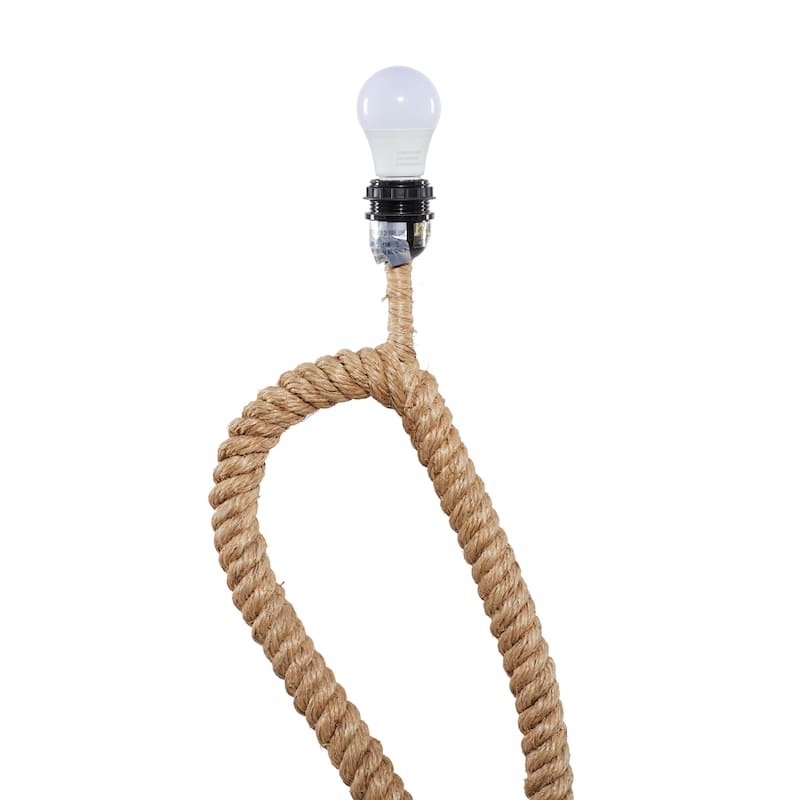 Brown Jute Rope Twisted Rope Styled Desk or Table Lamp