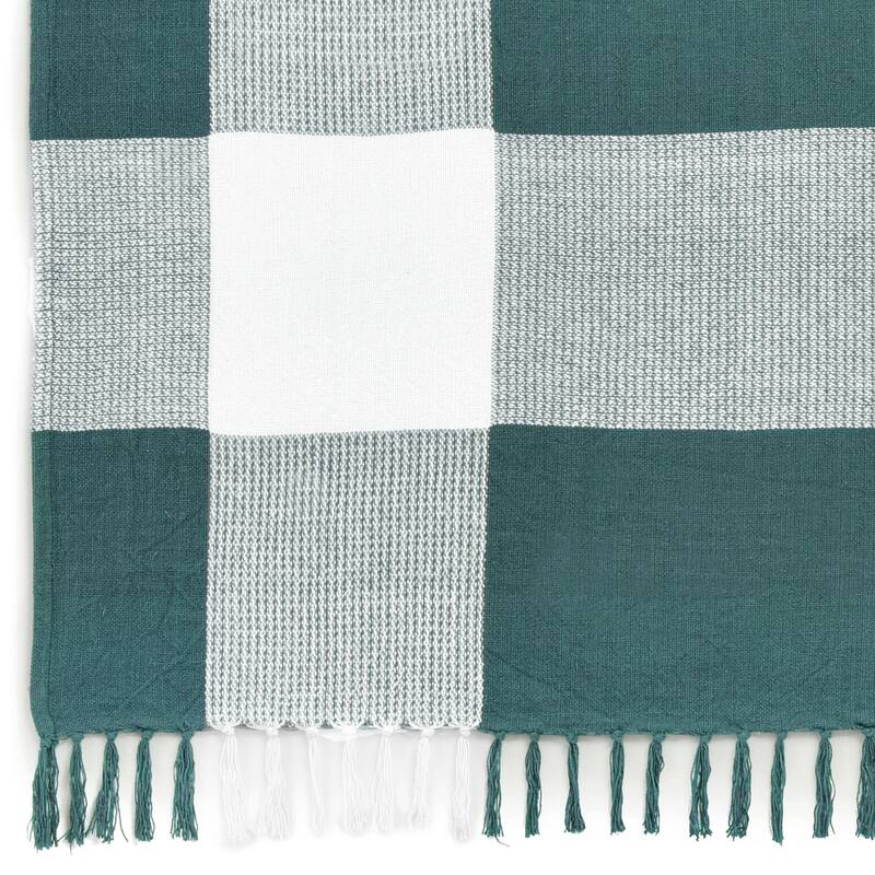 Sevita Hand-Woven Plaid Standard Size Throw Blanket