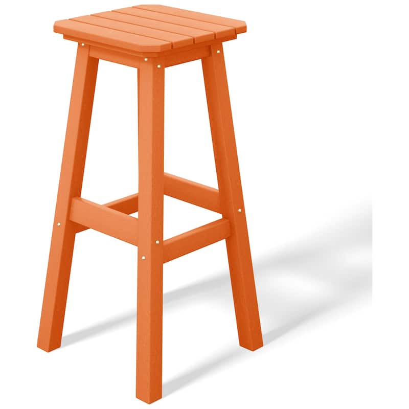 Polytrends Laguna Hdpe All Weather Outdoor Patio 29" Square Bar Stool