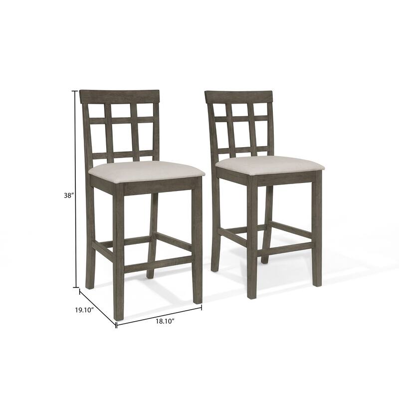 CraftPorch Simple Rustic Square 5-piece Counter Height Dining Set