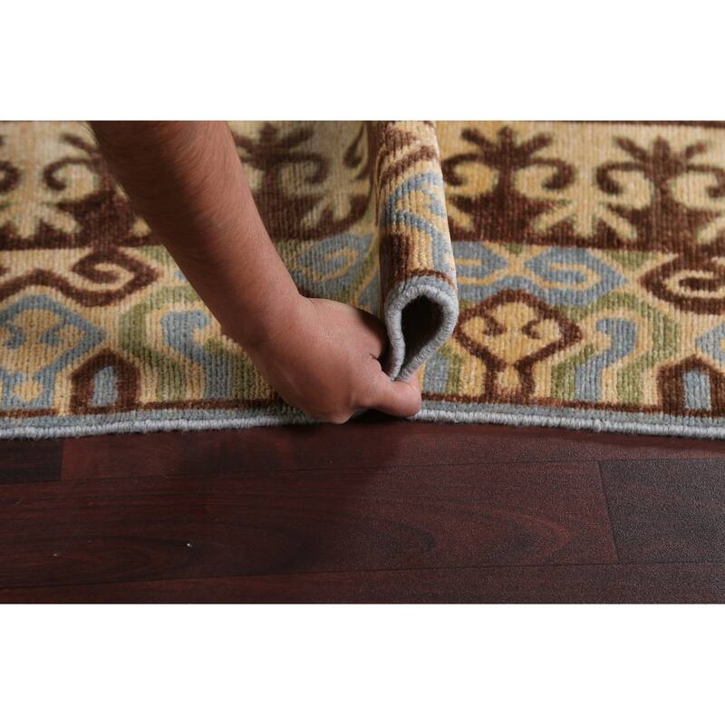 Vegetable Dye Traditional Khotan Oriental Wool Area Rug Hand-knotted - 6'3" x 9'7"
