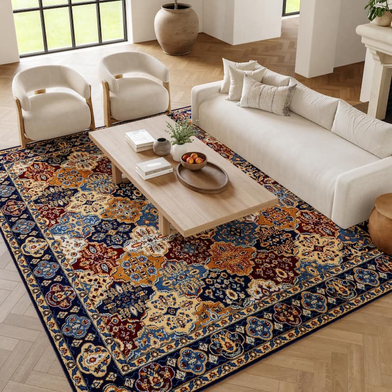 Nourison Grafix Vintage Boho Persian Border Area Rug