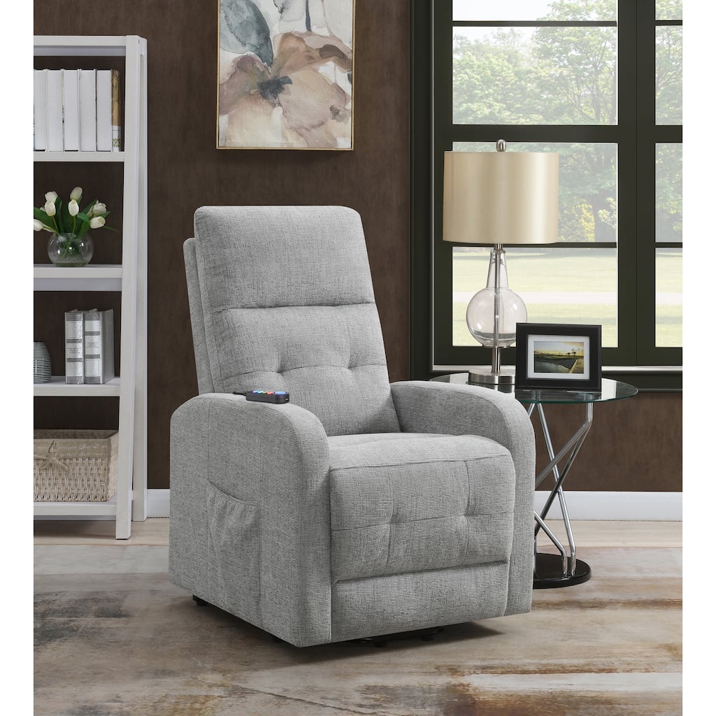 Lyle Upholstered Tufted Power Lift Recliner