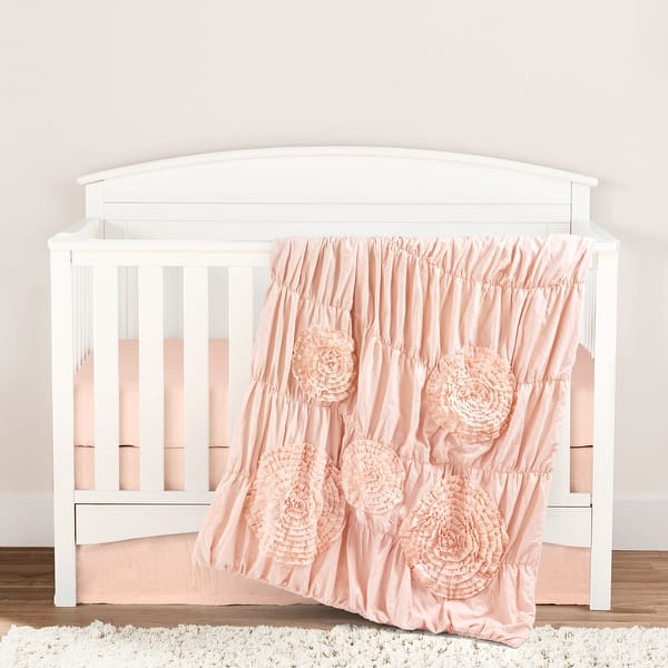 slide 2 of 8, Lush Decor Baby Serena Embellished Soft Baby/Toddler 3 Piece Bedding Set - 50" x 36"