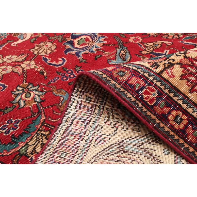 ECARPETGALLERY Hand-knotted Antalya Vintage Red Wool Rug - 6'6 x 9'7