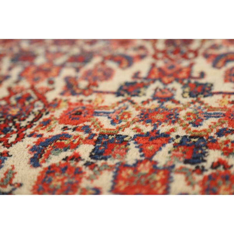 Pre-1900 Antique Vegetable Dye Senneh Persian Wool Carpet - 8'4" x 19'11"