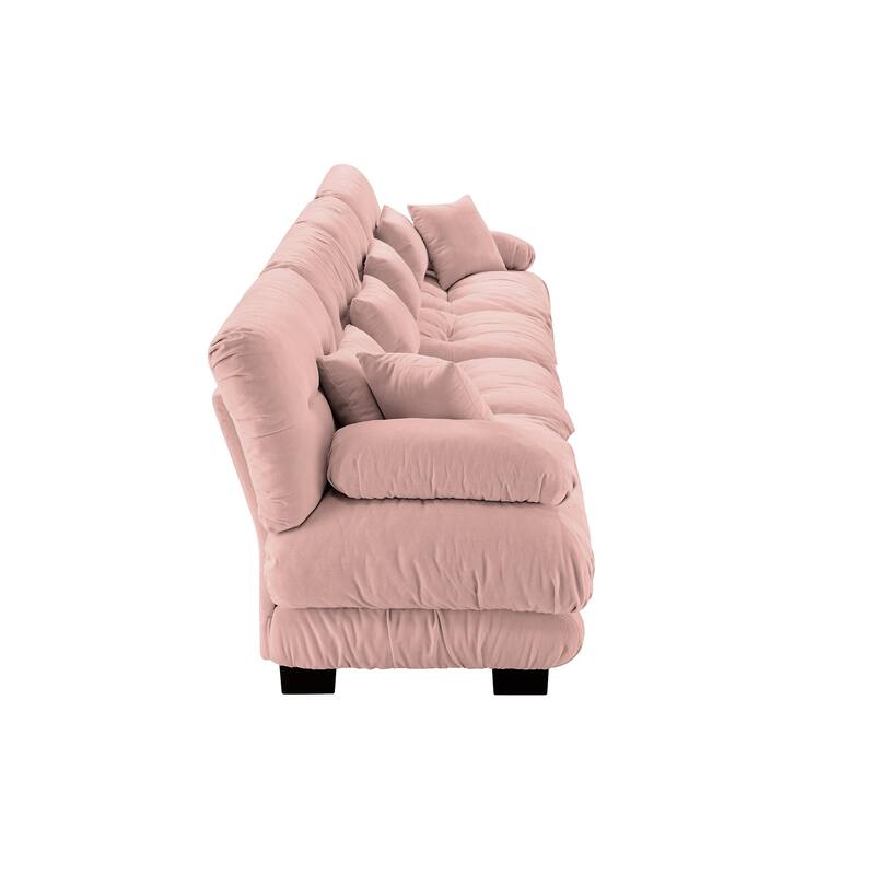173.2" Chenille 4-Seater Sectional Sofa, Modular with Deep Seats
