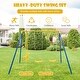 preview thumbnail 7 of 9, Metal Swing Set for Backyard with 2 Swing Seats and 2 Glider Seats-Blue - Multi