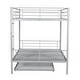 preview thumbnail 8 of 32, Full Over Full Metal Bunk Bed with Trundle
