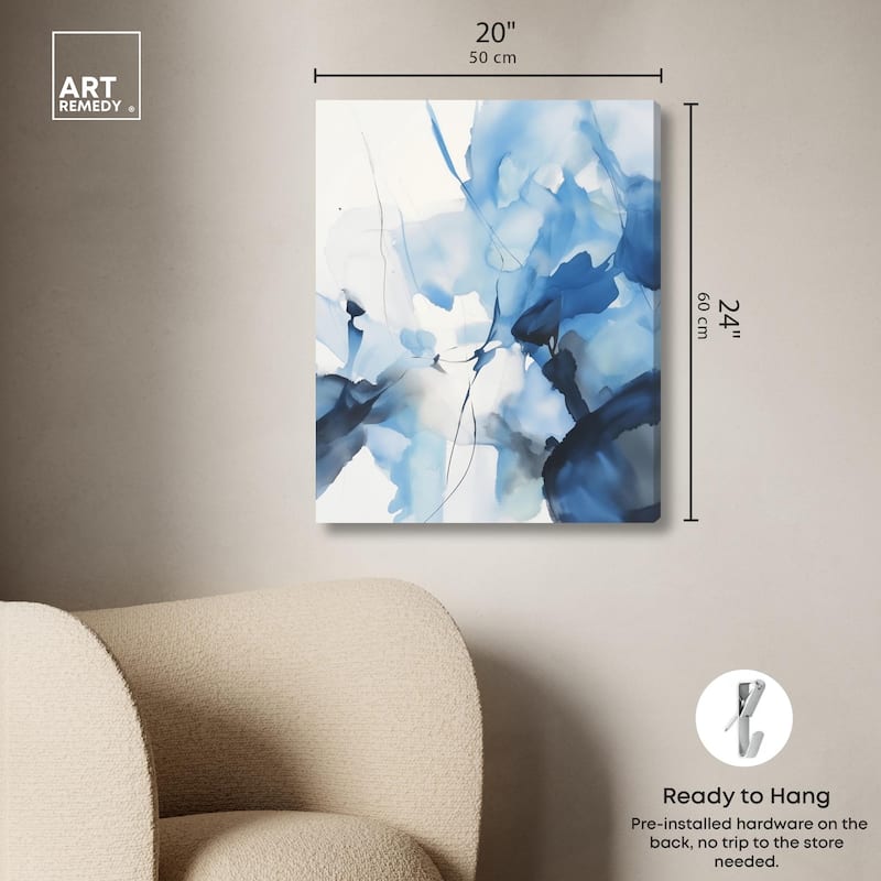 Fleur Bleue II Canvas by Art Remedy, Gallery Wrapped