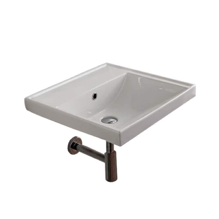 Nameeks Ml 24-3/16" Square Ceramic Drop In or Wall Mounted Bathroom