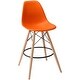 preview thumbnail 51 of 57, Counter Stool With Back Plastic Molded Wooden Eiffel Base For Kitchen Island Hotel Work High Chair