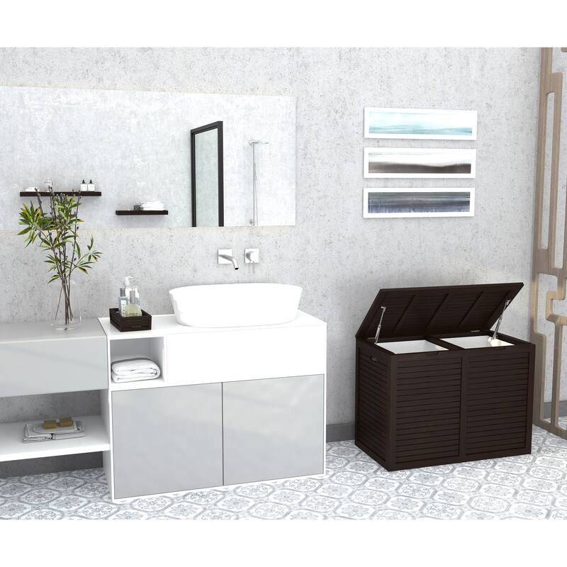 The Original Spa Square Teak Laundry or Storage Hamper