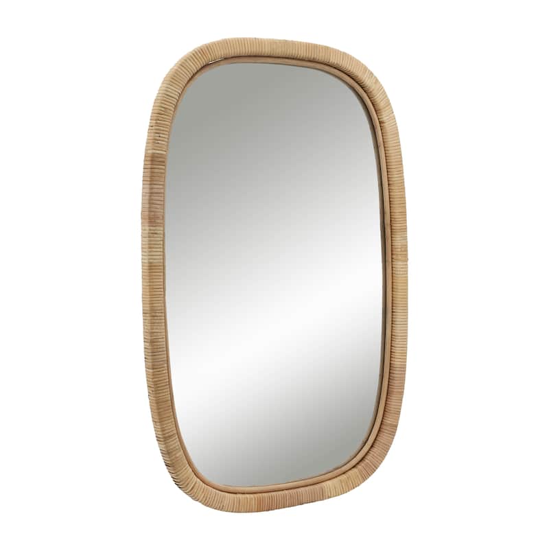 Sagebrook Home 22X36 Rectangular Mirror, Brown, Rectangle, 34"H, - 22.0" x 1.0" x 34.0"