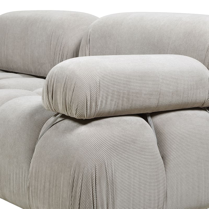 Marcel 109.5" Bubble Modular Modern Chaise Sofa