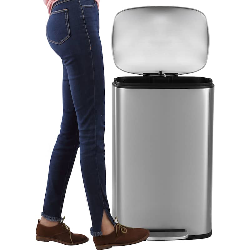 happimess 13-Gallon Trash Can with Soft-Close Lid and FREE Mini Trash Can