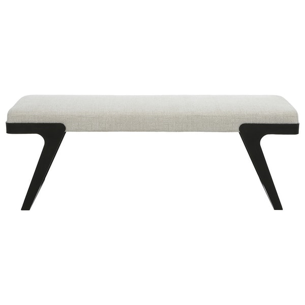 slide 2 of 6, Uttermost 23758 Hover 53" Wide Bench Black / White
