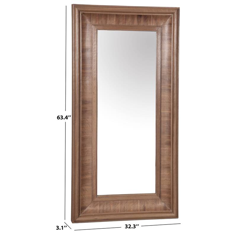 SAFAVIEH Couture Kaya 63.4-inch Large Vertical Rectangle Wood Mirror - 32.3"W x 3.1"D x 63.4"H