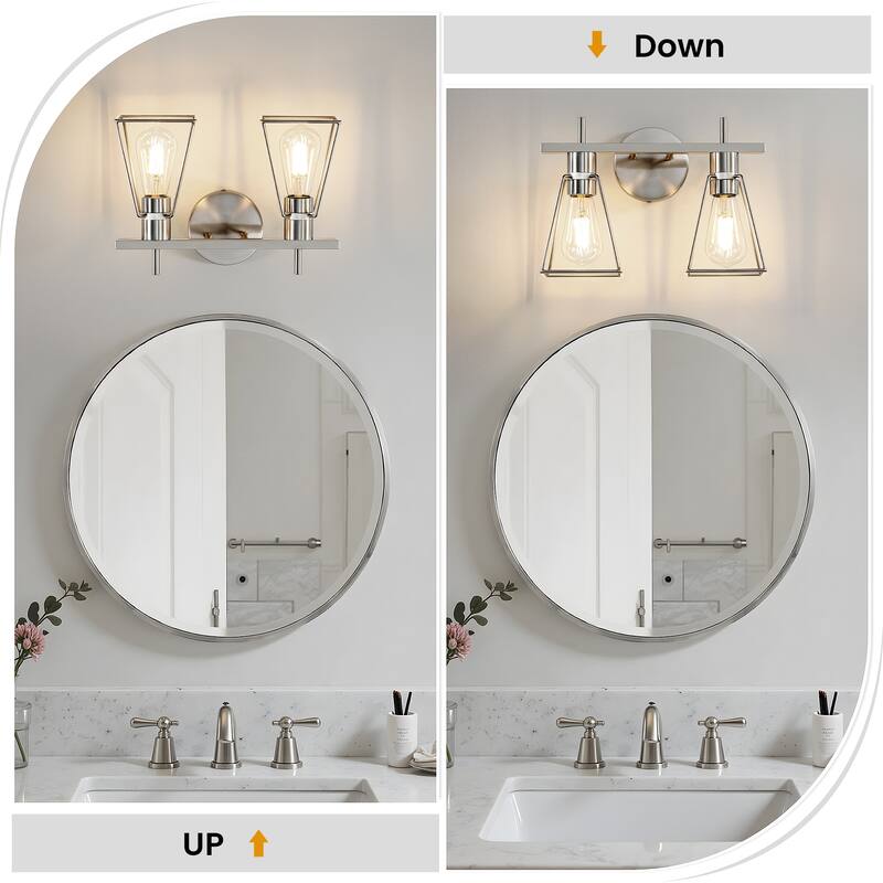 2&3 - Light Dimmable Modern Bathroom Vanity Light with Metal Frame