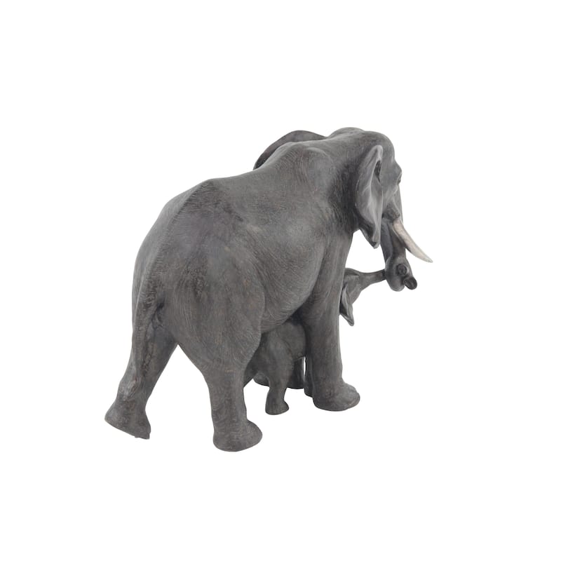 Polystone Elephant Decorative Sculpture - Gray - Roche River Decor