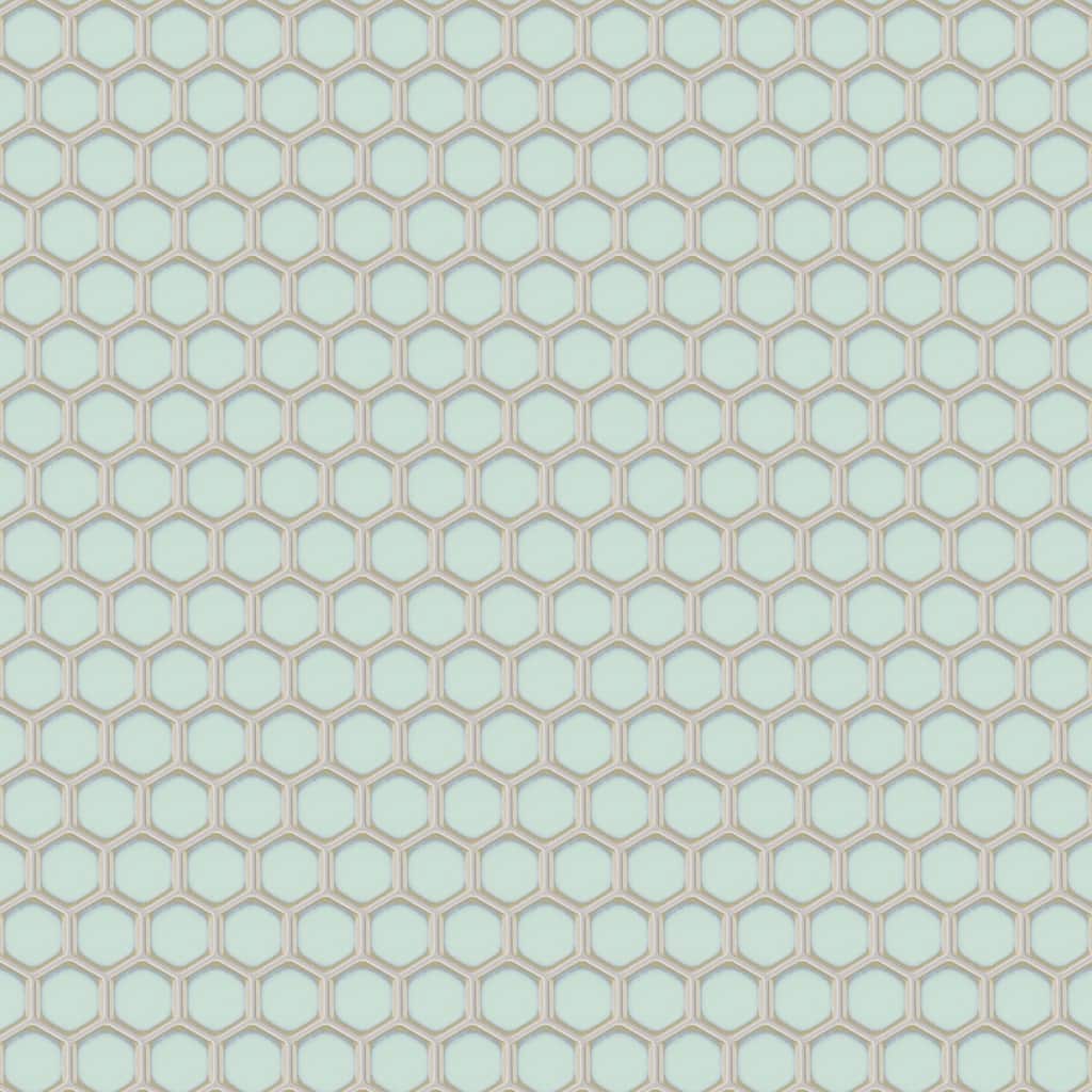 Merola Tile Hudson 1" Hex Light Green 11-7/8" x 13-1/4" Porcelain Mosaic Floor and Wall Tile