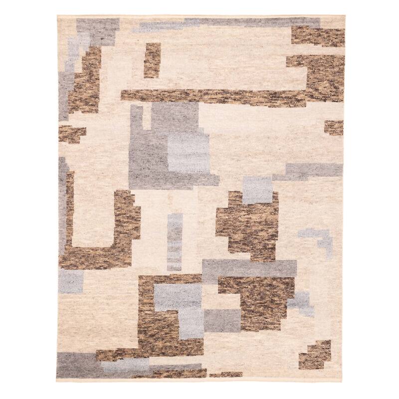 ECARPETGALLERY Hand-knotted Tangier Ivory Wool Rug - 8'0 x 10'2