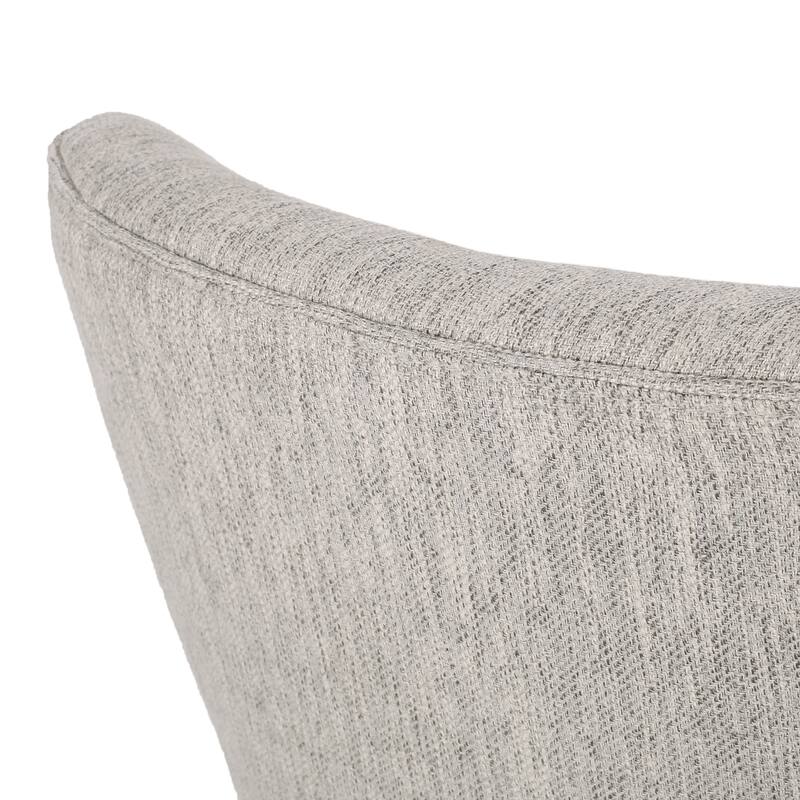 Armless Dining Chairs Set of 2 Modern Curved Back Kitchen Chairs with Wood Legs, Upholstered Dining Room Chairs Reception Chairs