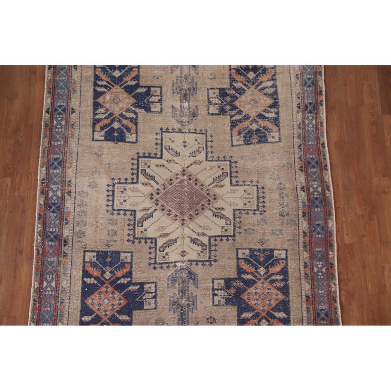 Hand Knotted Oriental 100% Wool Carpet Traditional Tribal Beige & Ivories Sirjan Area Rug - 6' 4'' X 4' 10''