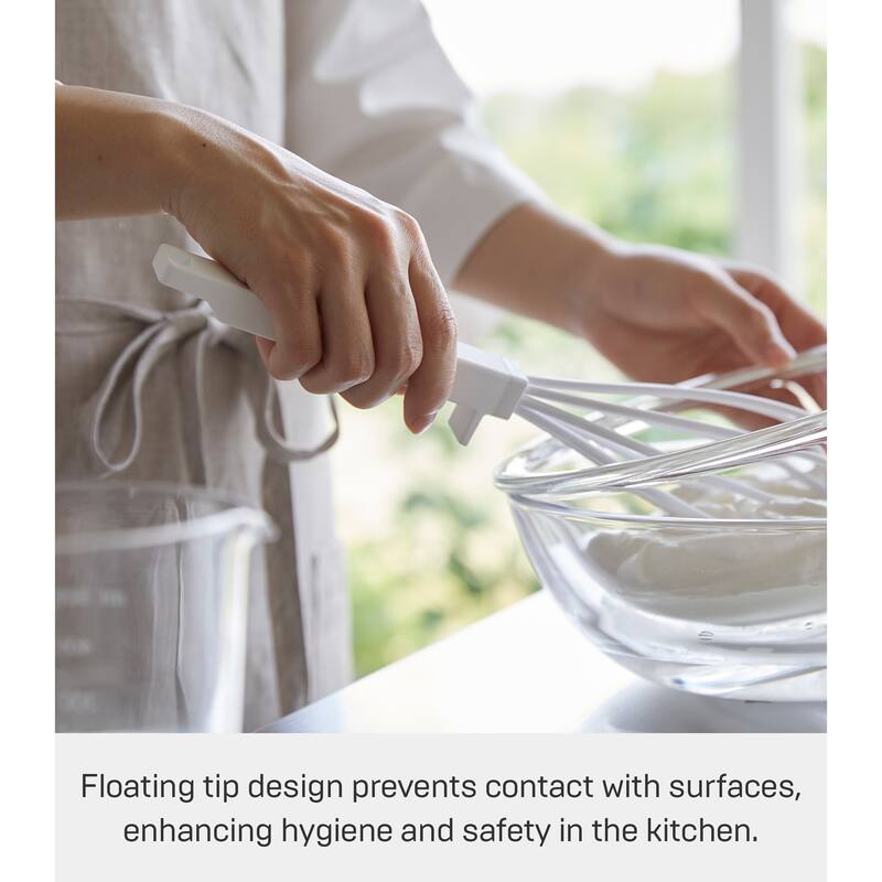 Yamazaki Home Floating Whisk, Silicone and Nylon - L 2.36 x W 2.36 x H 11.61 inches