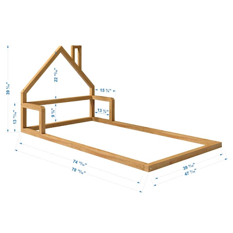 P'kolino Casita House Twin Floor Bed