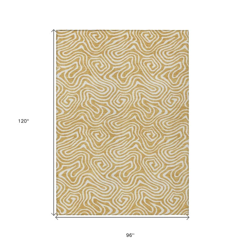 HomeRoots Abstract Transitional Rectangle Outdoor Rug