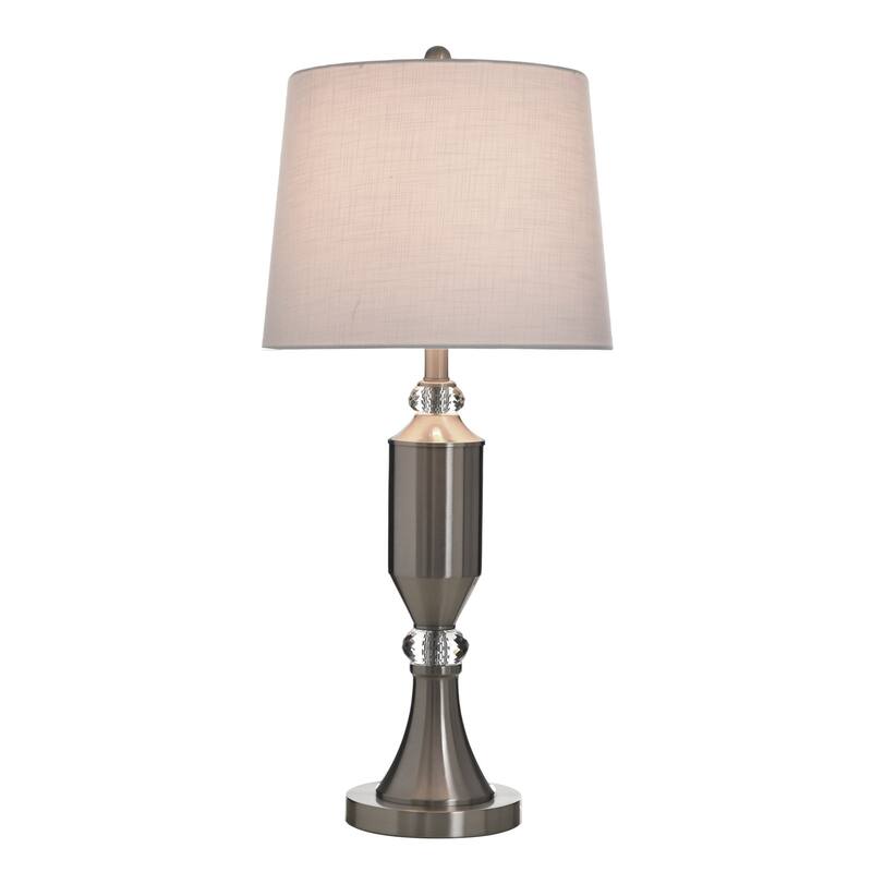 StyleCraft Steel Table Lamp - Brushed Steel