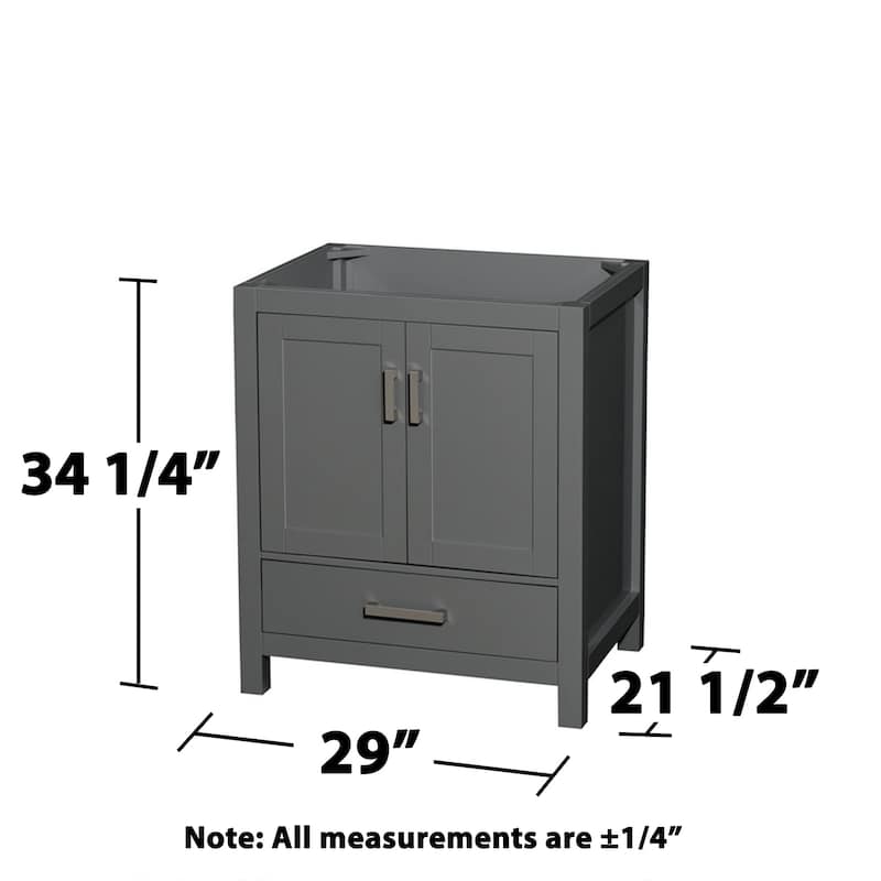 Wyndham Collection Sheffield 30" Hardwood Vanity Cabinet and Medicine