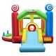 preview thumbnail 7 of 10, Candy Land Theme Kids Inflatable Bounce House with 735W Air Blower - 12.5ft x 11.5ft x 8ft (L x W x H)