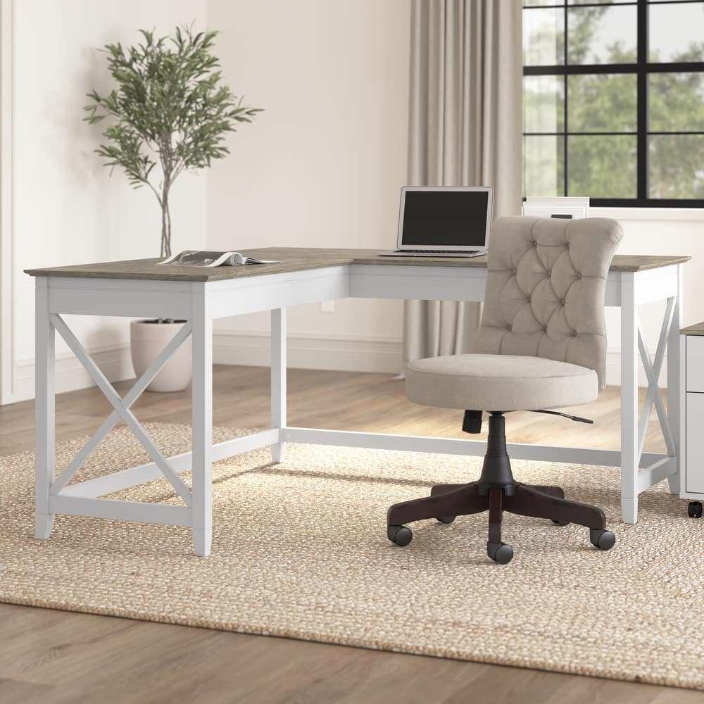 Key West 60W L Shaped Desk for Home Office by Bush Furniture