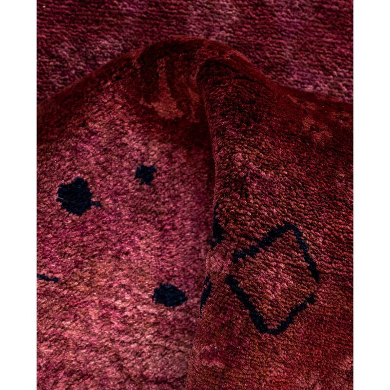 Overdyed One-of-a-Kind Hand-Knotted Area Rug - Red - 3' 0" x 20' 6"