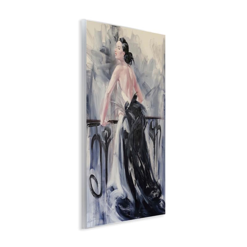 Stupell Elegant Woman Against Railing Wall Plaque Art Design By Lucille Lee
